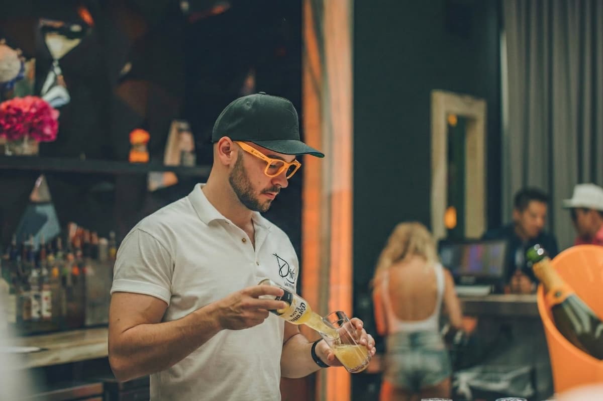 Pouring drinks